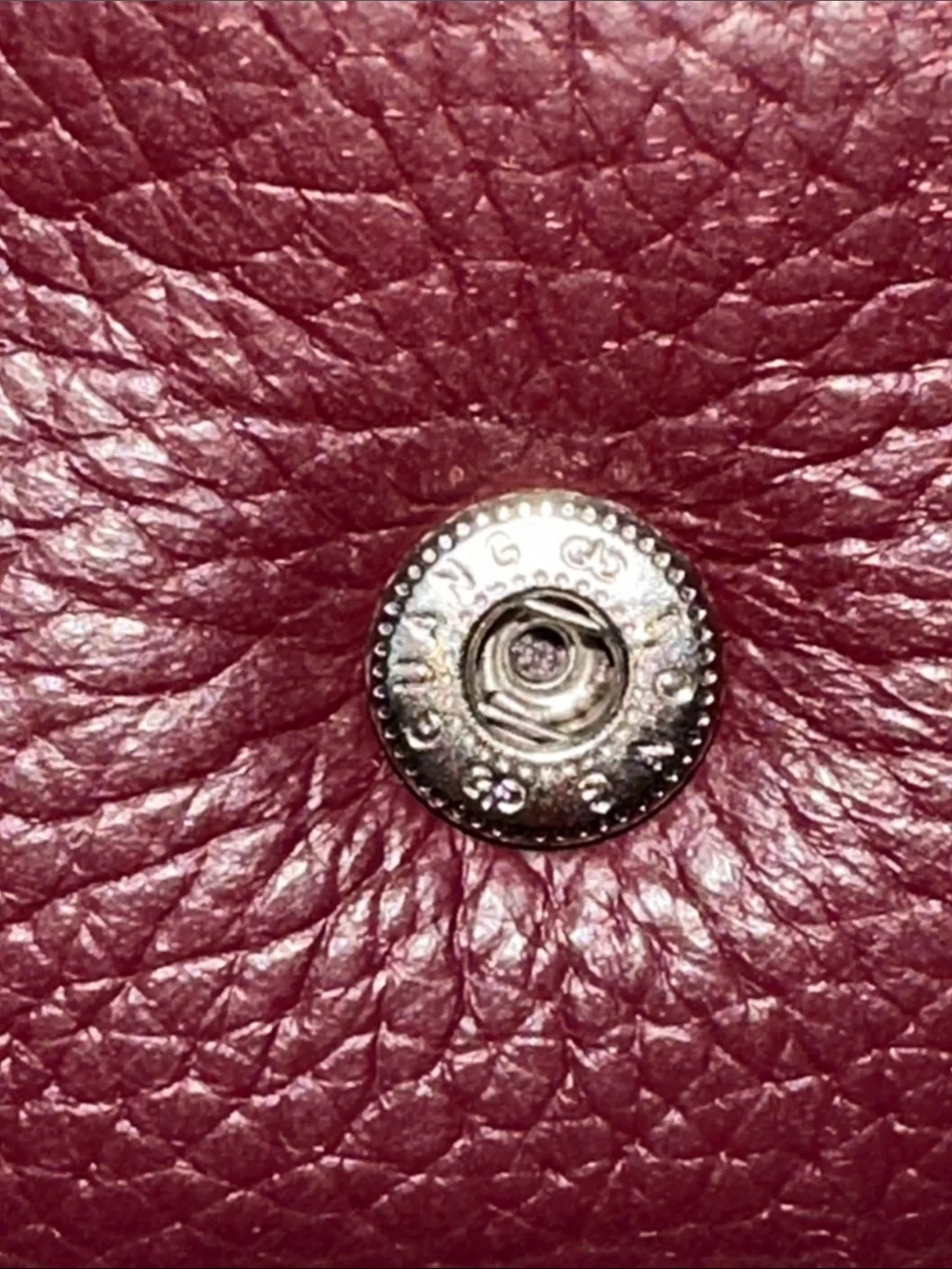 Giani Bernini Leather fold over Wallet in Deep Burgundy with silver tone accents